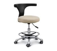 LULUMAIC Taburete Enrollable Altura Ajustable 360 ° Rotación Rotación PU Cadera PU Silla Silla Ergonómica Tabilla para Dentista y salón