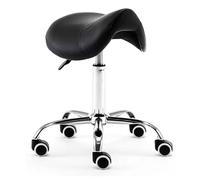 LULUMAIC Taburete ergonómico sillín con Ruedas PU Cuero giratriz Asiento sillón sillín Silla 48-60 cm Ajustable para Tatuaje/Belleza/Lanas/Masaje/Dental