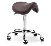 LULUMAIC Taburete ergonómico sillín con Ruedas PU Cuero giratriz Asiento sillón sillín Silla 48-60 cm Ajustable para Tatuaje/Belleza/Lanas/Masaje/Dental