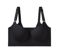 LULUMAIC TOSOFT Sujetadores Fajas con Soporte para la Espalda de Alta Compresión para Mujer, Tallas Grandes, Copa Completa, Camisola con Levantamiento, Bralette, Corsé (Color: Negro, Tamaño: 105/46E)