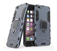 LuluMain Compatible con Apple iPhone 6 Plus, iPhone 6S Plus Funda, Anillo Metálico Sujeción Soporte Antichoque Caja (Funciona con el Montaje de Coche Magnético) Doble Capa Case Carcasa (Azul Marino)