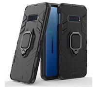 LuluMain Compatible con Galaxy S10e Funda, Anillo Metálico Sujeción Soporte Antichoque Caja (Funciona con el Montaje de Coche Magnético) Doble Capa Case Carcasa para Samsung Galaxy S10e (Negro)