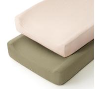 lulumoon Funda para Cambiador de bebé: Funda de Muselina para Cambiar pañales, sábanas para niñas y niños