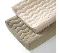 lulumoon Funda para cambiador de muselina: funda acolchada de algodón para bebé, sábanas suaves para niños y niñas