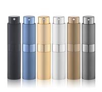 Lulupack 8ml Portátil Recargable Perfume Atomizador, Viaje Pulverizador,Agua Colonia Dispensador,Botella Spray(6pcs, Multicolor-1)
