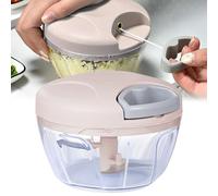 LULUWA Picador Manual de Alimentos, Procesador o Rebanador Manual de Cocina para Verduras Carne Frutas Frutos Secos Ajo Cebolla Pimientos (rosa)