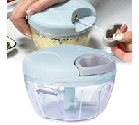 LULUWA Picador Manual de Alimentos, Procesador o Rebanador Manual de Cocina para Verduras Carne Frutas Frutos Secos Ajo Cebolla Pimientos (Verde)