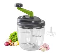 LULUWA Picadora manual de 900 ml, multicebolla, rebanadora, trituradora de verduras con 1 batidora de cocina, picadora de ajo, trituradora para verduras, frutas (con batidora de huevo) (900 ml)