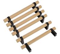 luluxing 6pcs manija de gabinete de madera ajustable, manija de bricolaje sin terminar, manija de distancia de doble orificio ajustable, manija de cajón de armario de cocina moderna