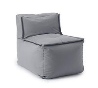 Lumaland Beanbag Lounge Modular | Sección Central Impermeable | Juego de Asientos para Interior y Exterior | Muebles de Asiento Lavables para Jardín e Interiores | Sofá Expandible | 54x81x70cm [Gris]