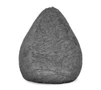 Lumaland Beanbag PUF otomano Niño Peluche XL Comfortline 120 lt Funda Peluche y Costuras reforzadas. Gris