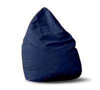 Lumaland Beanbag Puff Otomano XL Comfort Line | 60 x 45 cm & 120Lt | Sillón Gigante Infantil & Gamer para una Comodidad Total | Cojín de Relax con Costuras Reforzadas y Relleno de Perlas EPS [Azul]