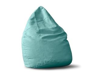 Lumaland Beanbag Puff Otomano XL Comfort Line | 60x45cm & 120Lt | Sillón Gigante Infantil & Gamer para una Comodidad Total | Cojín de Relax con Costuras Reforzadas y Relleno de Perlas EPS [Turquesa]