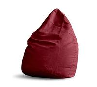 Lumaland Beanbag Puff Otomano XL Comfort Line | 80 x 65 cm & 220Lt | Sillón Gigante Infantil & Gamer para una Comodidad Total | Cojín de Relax con Costuras Reforzadas y Relleno de Perlas EPS [Rojo]