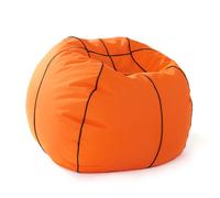 Lumaland Beanbag Puff Pelota de Baloncesto - Sofa Grande Adulto, Infantil & Gamer para Comodidad Total - Sillón de Relax con Costuras Reforzadas y Relleno de Perlas EPS - 110x110x60 cm / 300 lt