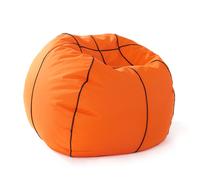 Lumaland Beanbag Puff Pelota de Baloncesto - Sofa Grande Adulto, Infantil & Gamer para Comodidad Total - Sillón de Relax con Costuras Reforzadas y Relleno de Perlas EPS - 90x90x50 cm / 170 lt