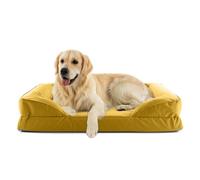 Lumaland Cama ortopédica para Perros para Exterior e Interior, 110 x 75 cm, Ideal para Perros Grandes, Suelo Antideslizante, Relleno y Funda Lavable, Resistente al Agua