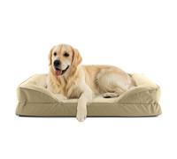 Lumaland Cama ortopédica para Perros para Exterior e Interior, 110 x 75 cm, Ideal para Perros Grandes, Suelo Antideslizante, Relleno y Funda Lavable, Resistente al Agua
