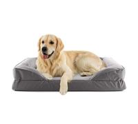 Lumaland Cama ortopédica para Perros para Exterior e Interior, 110 x 75 cm, Ideal para Perros Grandes, Suelo Antideslizante, Relleno y Funda Lavable, Resistente al Agua