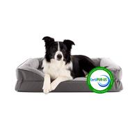 Lumaland Cama ortopédica para Perros para Exterior e Interior, 90 x 65 cm, Ideal para Perros medianos, Suelo Antideslizante, Relleno y Funda Lavable, Resistente al Agua
