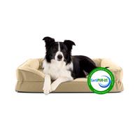 Lumaland Cama ortopédica para Perros para Exterior e Interior, 90 x 65 cm, Ideal para Perros medianos, Suelo Antideslizante, Relleno y Funda Lavable, Resistente al Agua