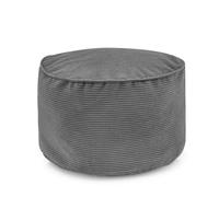 LUMALAND Comfort Line Pouf - Cojín de Pana para Interior (25 x 45 cm, 50 L, 3 en 1, puf Compacto, Mesa o reposapiés)