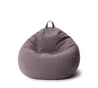 Lumaland Comfort Line - Puf interior (80x90x50 cm, más de 1,5 millones de perlas de poliestireno, cojín suave y cómodo, para niños y adultos, volumen 185 L), color gris