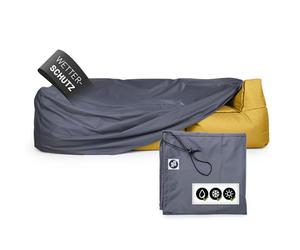 LUMALAND Funda protectora contra la intemperie para 3 elementos modulares | Lona para puf resistente a la intemperie | Funda protectora impermeable | Protección contra la lluvia, protección solar para