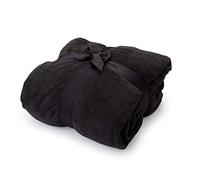 Lumaland Manta acogedora 150x180cm + bolsillo para los pies 35 cm de 100% vellón coral | Manta de sofá cálida y transpirable hecha de fibras especialmente suaves para relajarse en casa o al aire libre