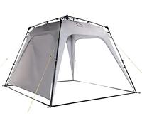 Lumaland Outdoor Pabellón 2,5 x 2,5 m | Impermeable y protección UV | Tienda de jardín incluido. 1 panel lateral y bolsa y estacas | Tienda de campaña y recepción robusta | Montaje rápido [gris claro]