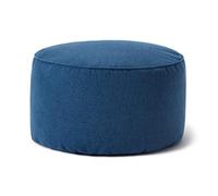 Lumaland Puf (50 l) - Puf compacto con función 3 en 1: taburete cómodo, mesa práctica y reposapiés interior elegante - Con acolchado flexible de poliestireno expandido - Diámetro: 25 x