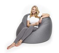 Lumaland Puf Beanbag Flexi Comfort Premium Bean Bag Asiento Cojín Grande L 155 x 100cm Gris Oscuro