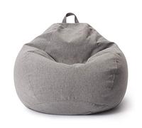 Lumaland Puf Comfort Line | Cojín de suelo 100 x 120 x 50 cm con 2,4M perlas de poliestireno | Sillón suave y cómodo para niños y adultos [gris]