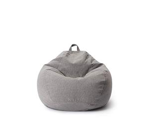 Lumaland Puf Comfort Line | Indoor Beanbag 70 x 80 x 50 cm con más de 1 millón de perlas EPS ajustables | Cojín suave y cómodo para el suelo | Sillón para niños y adultos | 120 L de volumen [gris