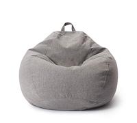 Lumaland Puf Comfort Line | Indoor Beanbag 90 x 110 x 50 cm con más de 1,9 millones de perlas de poliestireno expandibles | Cojín de suelo suave y cómodo | Sillón para niños y adultos | 250 L [gris