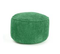 Lumaland Puf compacto para juegos de 50 l: cómodo taburete, práctica mesa y elegante reposapiés para interiores | Ø 25 x 45 cm [verde oscuro]