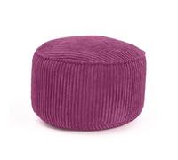 Lumaland Puf de Pana Compacto para Juegos de 50 L | 3 en 1: Cómodo Taburete, Práctica Mesa y Elegante Reposapiés Interior | Ø 25 x 45 cm [Rojo Vino]