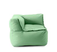 Lumaland - Puf de salón con Esquina Modular, Lavable para Interior y Exterior, Silla de Esquina Impermeable, fácil de Extender, 81 x 81 x 70 cm, Color Verde Pastel