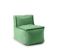 Lumaland Puf de salón modular, parte central, muebles de asiento lavables e impermeables para interiores y jardines, para interior y exterior, fácil de ampliar, 54 x 81 x 70 cm [verde pastel]