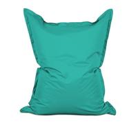 Lumaland - Puf gigante diseño XXL para interior/exterior, cojín de 380 l, relleno de material virgen, 140 x 180 cm, disponible en diferentes colores, tela, Turquoise., Intérieur Extérieur XXL