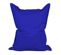 Lumaland - Puf gigante diseño XXL para interior/exterior, cojín de 380 l, relleno de material virgen, 140 x 180 cm, disponible en diferentes colores, tela, Bleu Roi., Intérieur Extérieur XXL