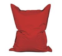 Lumaland - Puf gigante XXL con funda lavable, 140 x 180 cm, cojín bolsa interior recargable, 380 litros bolas EPS [rojo]