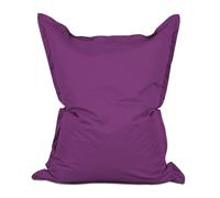 Lumaland - Puf gigante XXL, lavable, 140 x 180 cm, cojín, bolsa recargable, 380 l de bolas EPS [Lila]