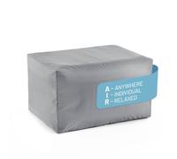 Lumaland Puf hinchable para camping, ideal para sillones y sofás, sillón de aire regulable, soporta hasta 150 kg y repele el agua, 60 x 45 x 35 cm, se infla rápidamente para la playa y Co.