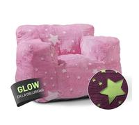 Lumaland Puf Infantil Glow in The Dark | Sofá Infantil con diseño de Estrellas | Sillón para Interior para habitación de los niños | Material Suave y fácil de Limpiar | Aprox. 68 x 70 x 60 cm