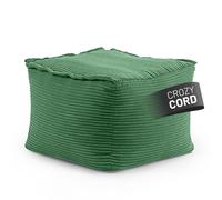 Lumaland Puf modular de pana de 140 l para sofá modular, combinación ideal con sillón, perlas de poliestireno expandido con relleno, cojín lavable para salón, dormitorio y demás