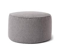 Lumaland Puf Puf (50 L) | Puf Compacto con función 3 en 1: Taburete cómodo, Mesa práctica y Elegante reposapiés Interior I con Relleno EPS Flexible | Ø 25 x 45 cm [Gris Claro]