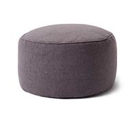 Lumaland Puf Puf (50 L) | Taburete cómodo, Mesa práctica y Elegante reposapiés Interior I con Relleno EPS Flexible | Ø 25 x 45 cm Gris Oscuro
