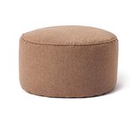 Lumaland Puf Puf (50 L) | Taburete cómodo, Mesa práctica y Elegante reposapiés Interior I con Relleno EPS Flexible | Ø 25 x 45 cm [Marrón]