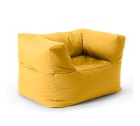 Lumaland - Puff de Pera Lounge (96 x 72 x 70 cm), diseño de Pera y salón Modular, Ligero, Lavable e Impermeable, para Interiores y Exteriores, Color Amarillo Mostaza